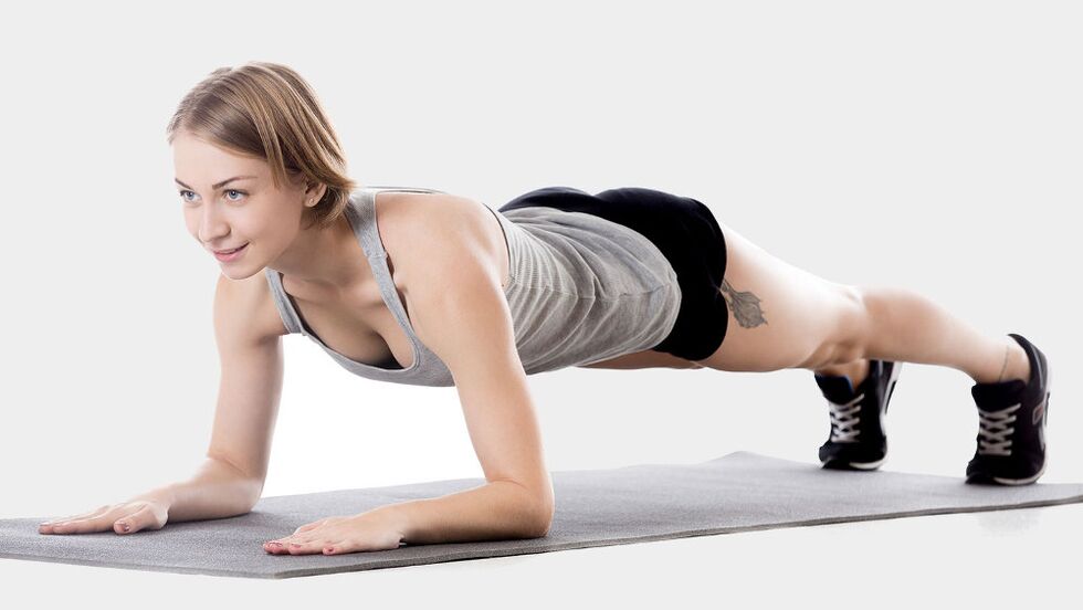 plank for weight loss from the sides and abdomen
