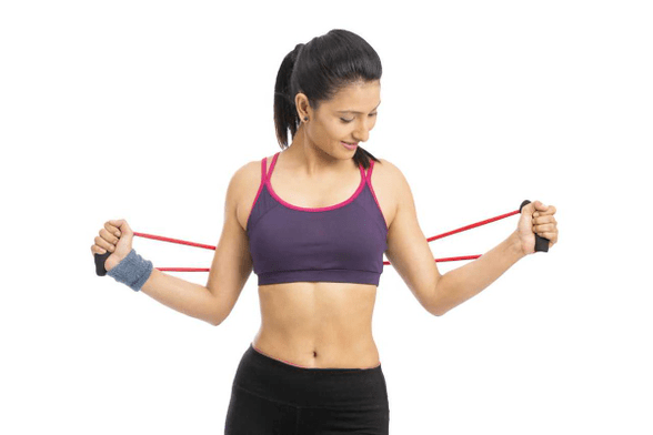 Exercise with an elastic group
