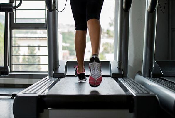 Run on a treadmill
