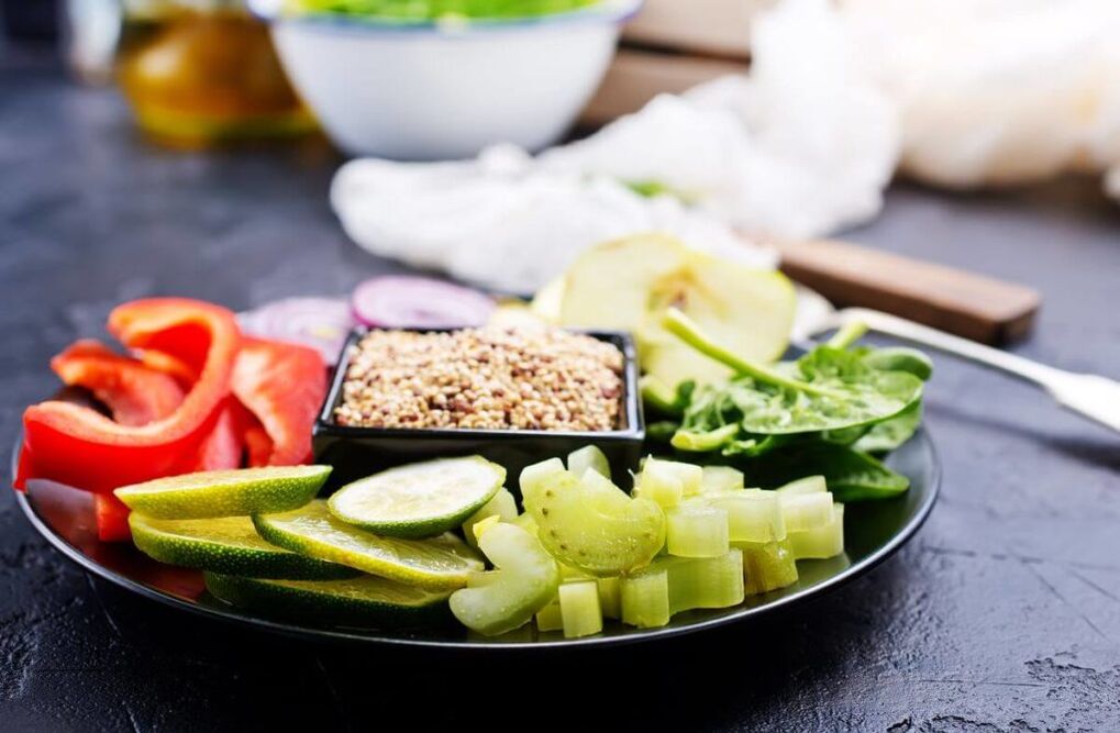 vegetables with buckwheat diet