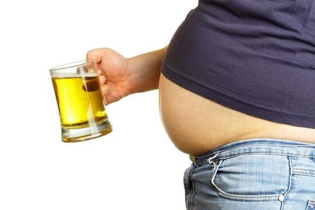 A man with a beer belly can set a goal and lose weight
